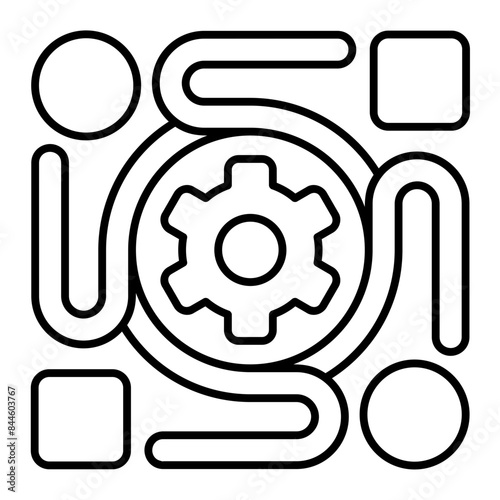 Adaptable line icon illustration vector graphic