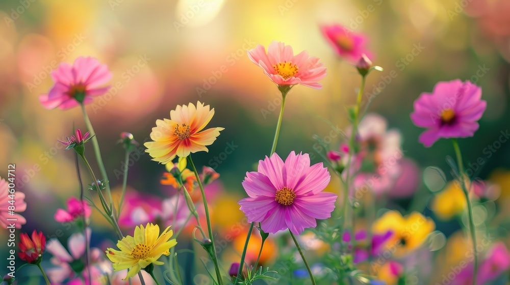 Colorful flowers in a lovely background Colorful flowers in a lovely background