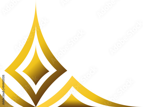 Luxury golden geometric ornament design