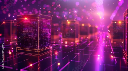 Technology Hologram with 3D Effect 