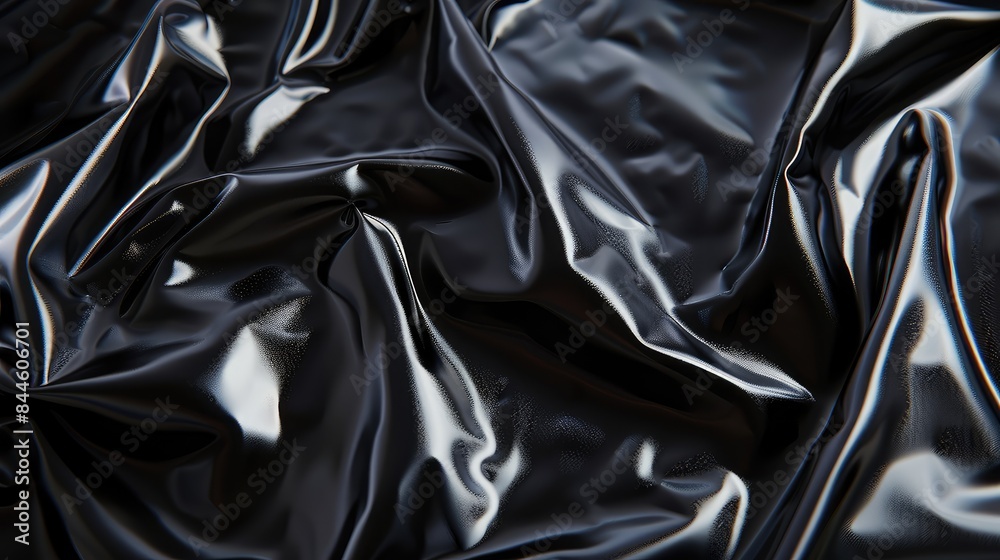 Black latex texture background. AI generated. Black latex texture background. AI generated.