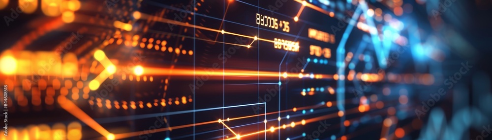 Digital Billboard Displaying Realtime Information with Soft Blurred Background Emphasizing Connectivity and Technological Advancement Digital Billboard Displaying Realtime Information with Soft Blurred Background Emphasizing Connectivity and Technological Advancement