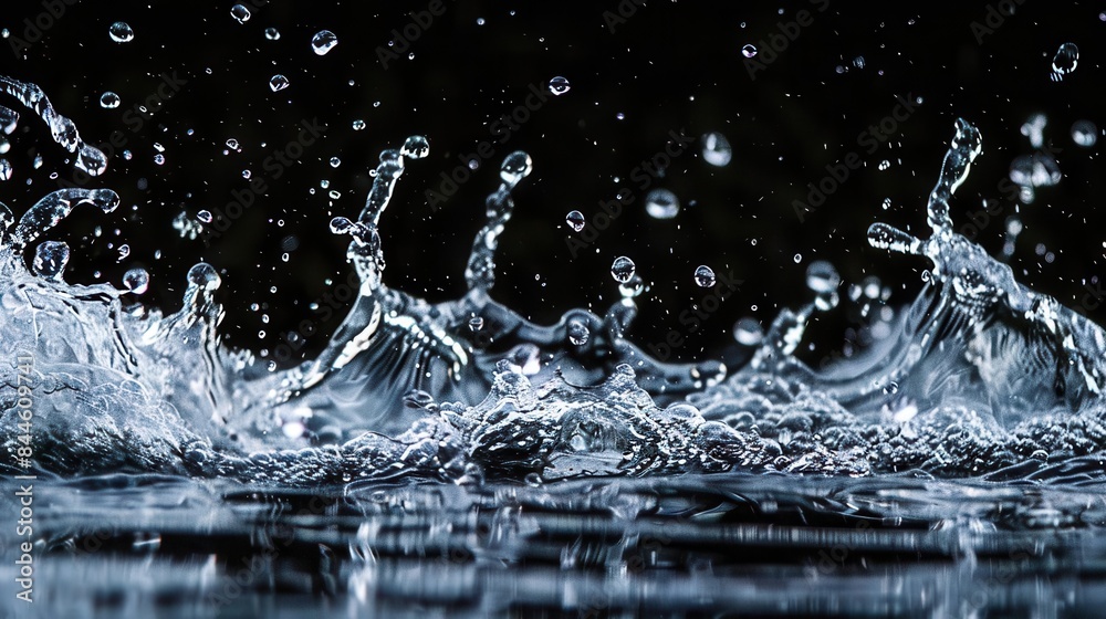 liquid refreshment dynamic water splash on black background abstract photo liquid refreshment dynamic water splash on black background abstract photo