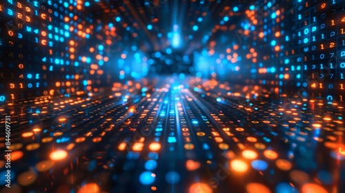Technology Hologram with 3D Effect 