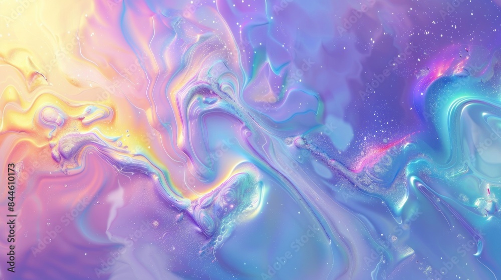 Fototapeta premium Celestial Dreamscape - Iridescent Abstract Background in Ultra HD 32k Resolution