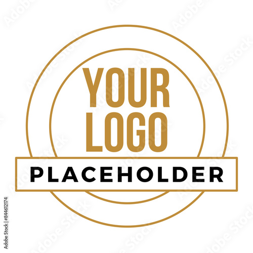 Your Logo golden placeholder company