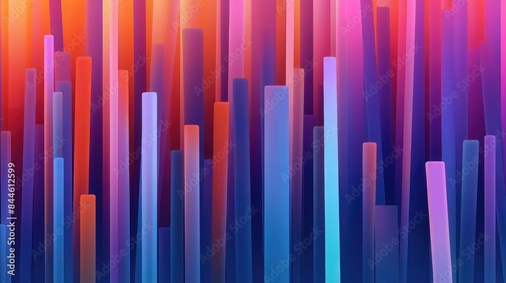 A vibrant, abstract background featuring colorful sticks of varying sizes set against a light blue backdrop. This vector illustration is designed in a modern style, suitable for use as a template A vibrant, abstract background featuring colorful sticks of varying sizes set against a light blue backdrop. This vector illustration is designed in a modern style, suitable for use as a template