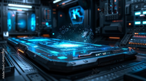 Technology Hologram with 3D Effect 