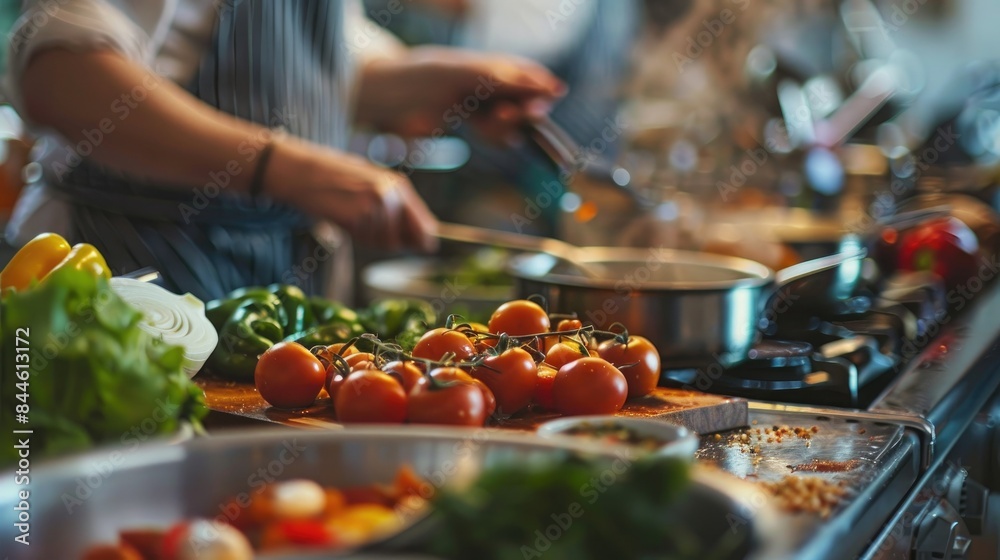 Close up of meal preparation on a background Close up of meal preparation on a background