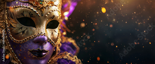 Carnival mask background with copyspace photo