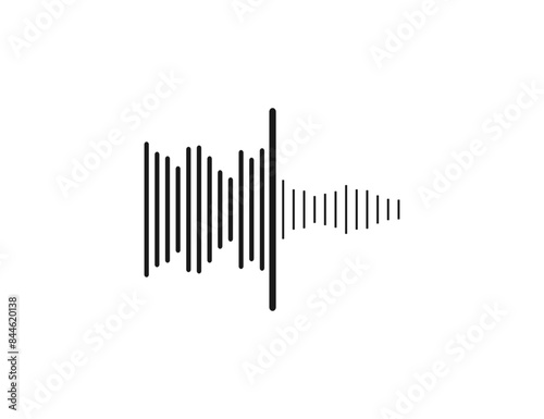 Audio  noise reduction  normalization icon. Vector illustration.