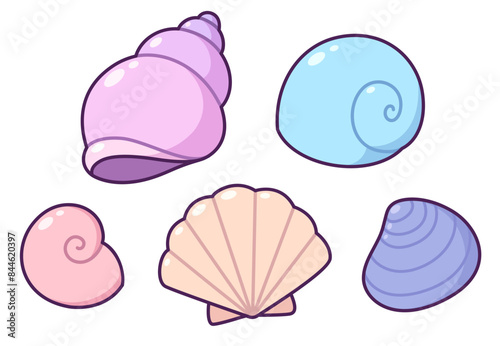 Cute cartoon shells collection
