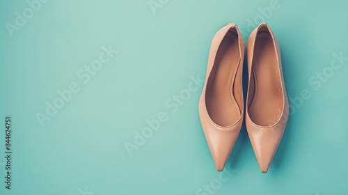 Women's Formal Shoes on Studio Background 
