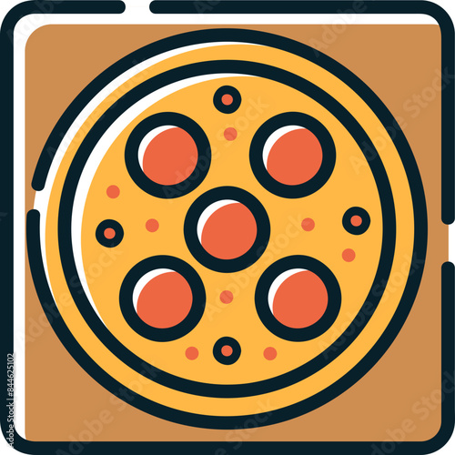 Pizza, express delivery icon.