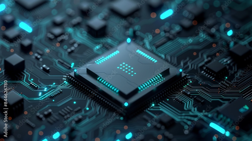 3D render, minimalistic approach, logo for a tech company, circuit board 3D render, minimalistic approach, logo for a tech company, circuit board