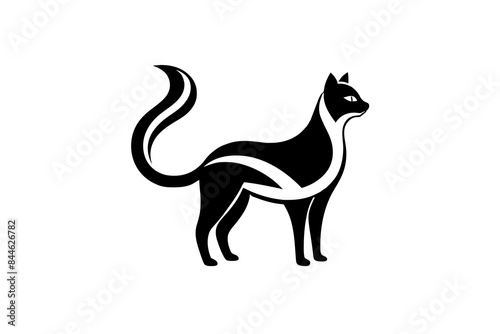 cat ,logo vector silhouette illustration © Jutish