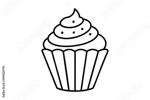 shape  of  cupcake  vector  silhouette  illustration 