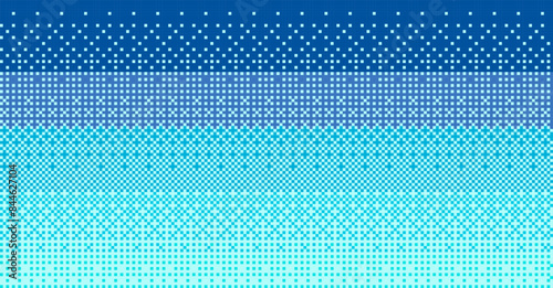 Pixel seamless gradient background. Retro 8 bit game tileable graphic, old style dithering background. Vector 16x16 bit texture