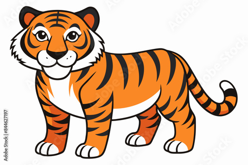 tiger ,icon vector silhouette illustration © Jutish
