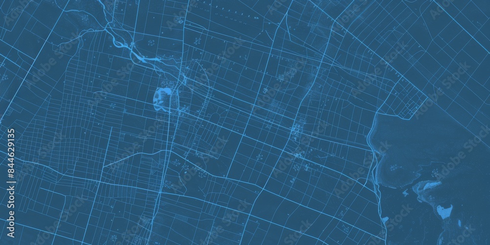 Blueprint US city map, ideal for urban planning and design projects ...