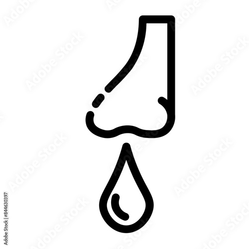 runny nose cutline icon