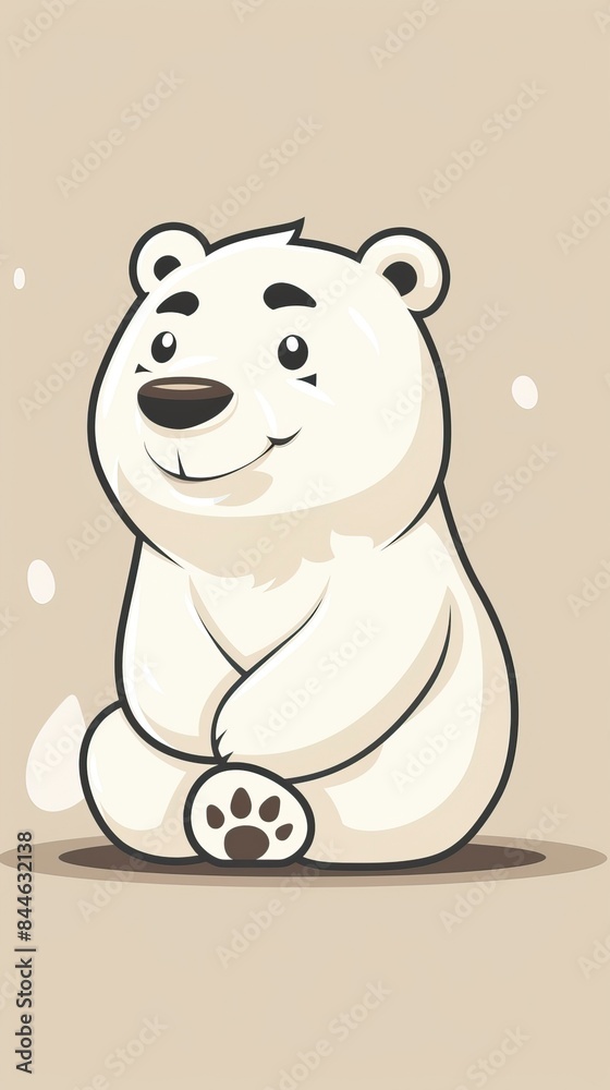 Fototapeta premium Bear vector polar bear icon logo teddy cartoon character illustration