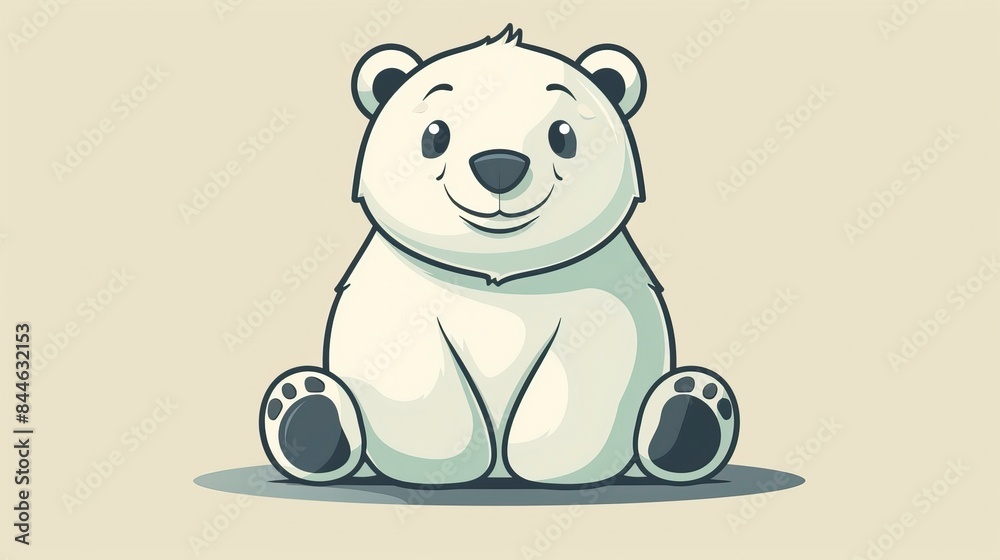 Obraz premium Bear vector polar bear icon logo teddy cartoon character illustration