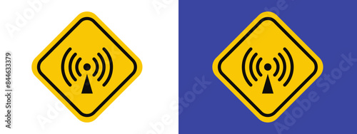 Hazard warning for non-ionizing radiation indicating potential exposure risks