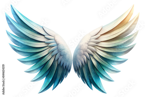 angel white wings isolated on white background and transparent png  © MD NAZMUL