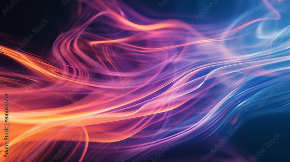 A colorful, wavy line with a blue and pink hue A colorful, wavy line with a blue and pink hue