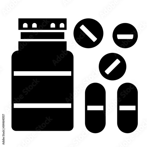 pain reliever medication glyph icon