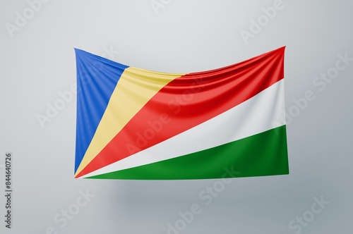 Free Download Seychelles Flag Waving Proudly. 3D Flag Banner Illustration image. - GFXLoad