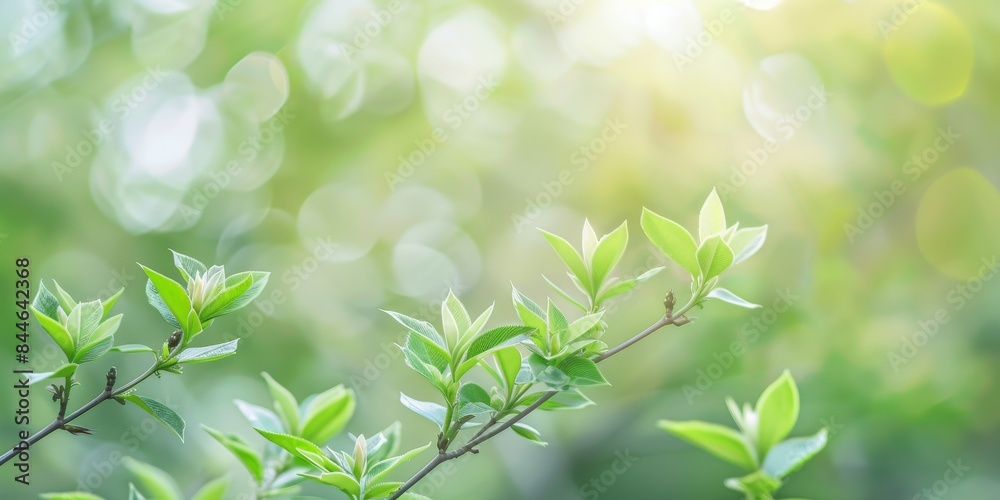 Green leaves in selective focus with light rays, ideal for spring and nature photography. Green leaves in selective focus with light rays, ideal for spring and nature photography.