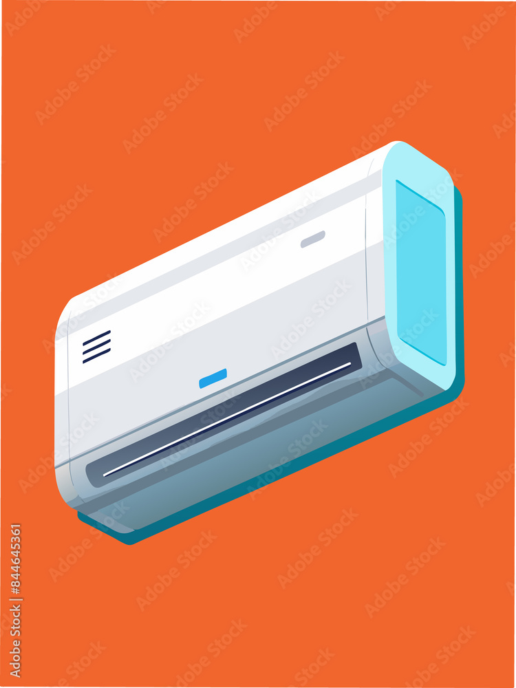 Air conditioner with a modern white finish Air conditioner with a modern white finish