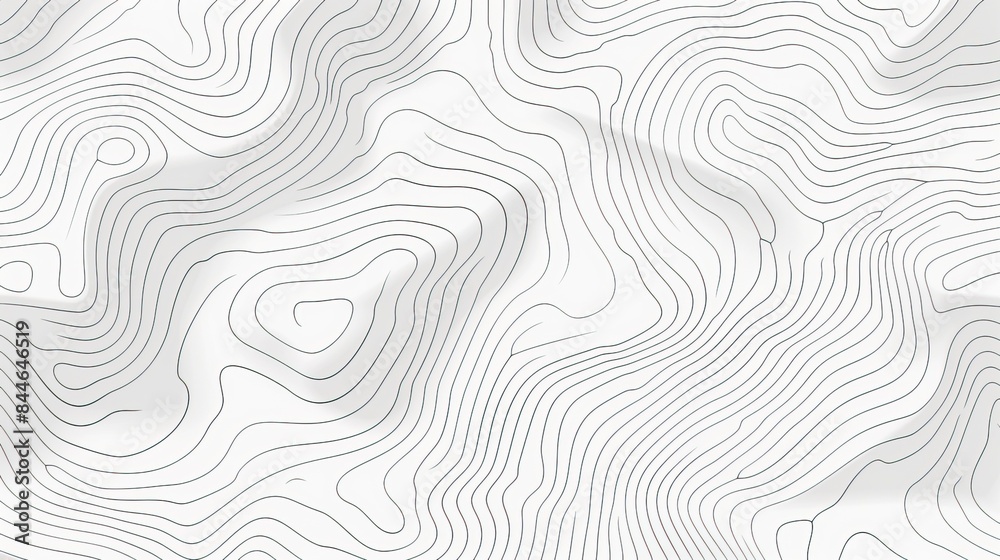 Background of the topographic map. Topographic map lines, contour background. Geographic grid, vector abstract