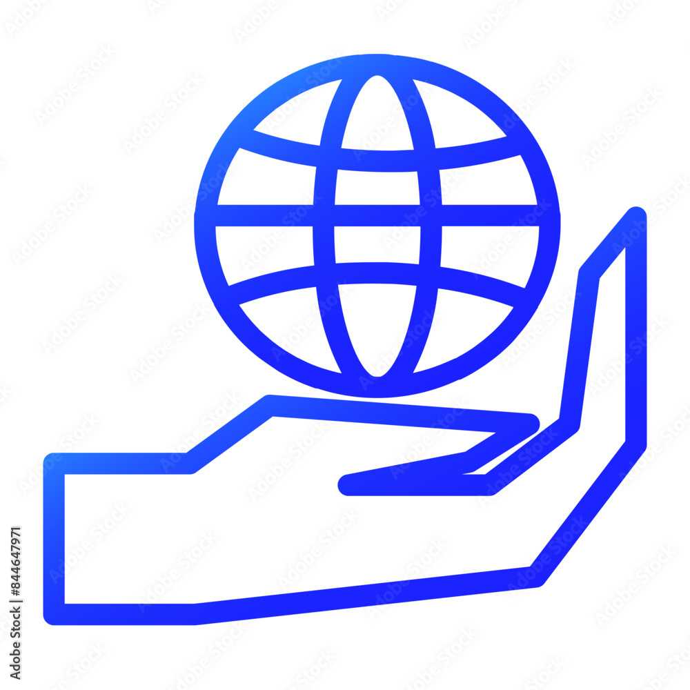 care about the world gradient icon care about the world gradient icon