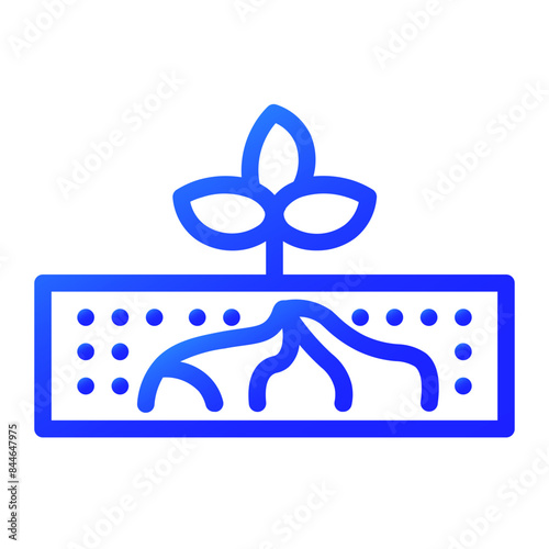  fertile soil gradient icon