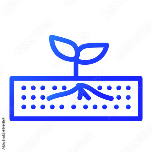 the land is quite fertile gradient icon