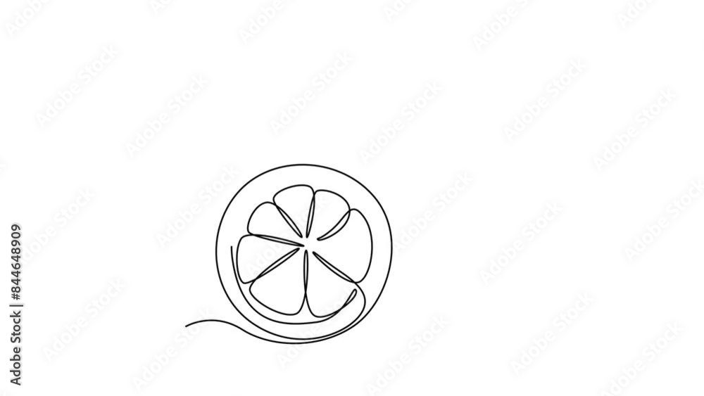 Animated self drawing of continuous line draw of whole and half cut healthy organic mangosteen for orchard logo identity. Fresh fruitage concept for fruit garden icon. Full length one line animation Animated self drawing of continuous line draw of whole and half cut healthy organic mangosteen for orchard logo identity. Fresh fruitage concept for fruit garden icon. Full length one line animation