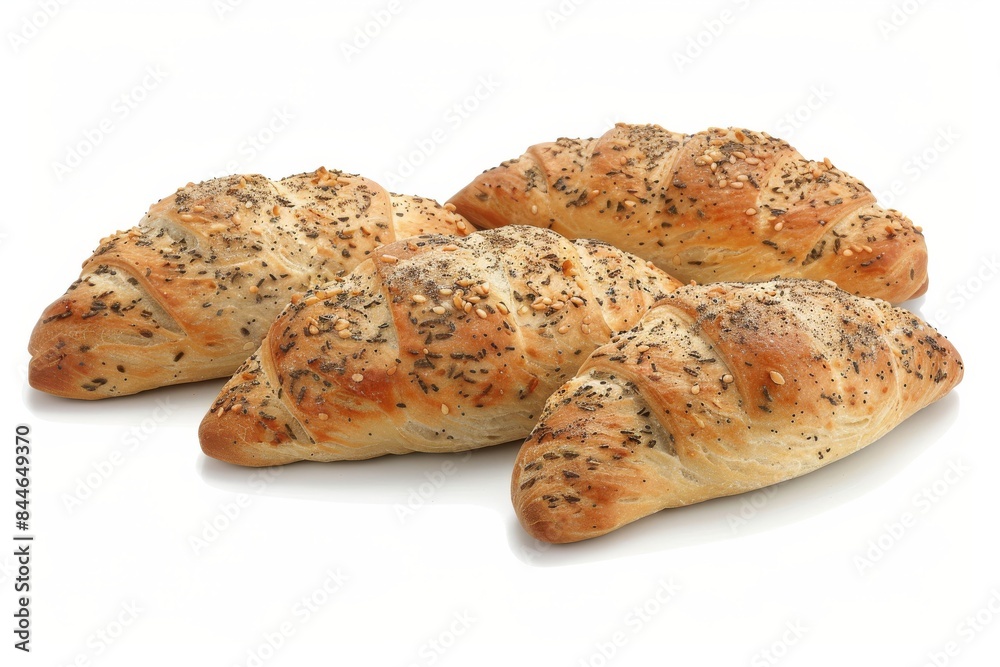 Freshly baked croissants with a golden crust, highlighting a delicious and flaky breakfast pastry option Freshly baked croissants with a golden crust, highlighting a delicious and flaky breakfast pastry option