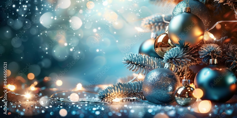 Sparkling Christmas balls reflecting tree lights, ideal for festive and holiday-themed photography. Sparkling Christmas balls reflecting tree lights, ideal for festive and holiday-themed photography.