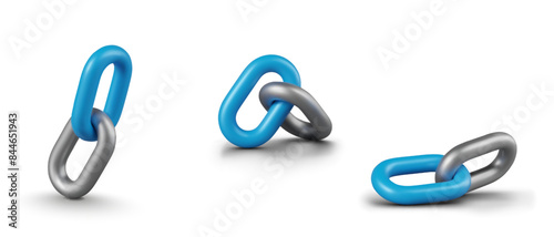 Chain links in different positions. Symbol of connection
