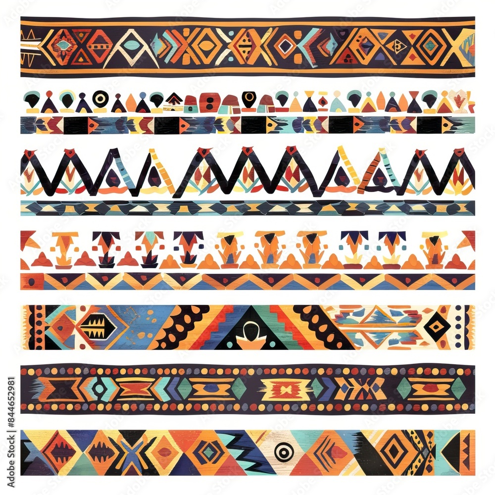 Aztec borders set Aztec borders set
