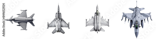 JAS 39 Gripen isolated on transparent png background. Four fighter jets are shown in a row, with the first one being a fighter jet