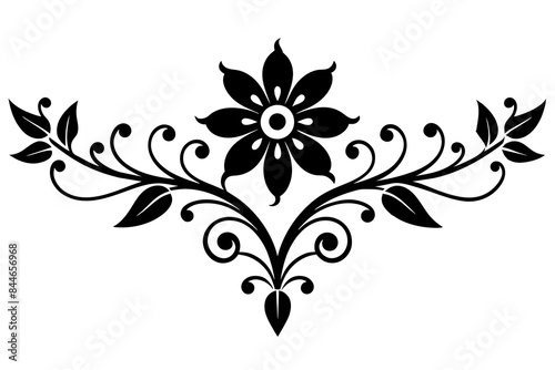 Alpena flower design silhouette vector illustration © Shiju Graphics