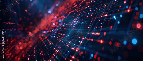 Wallpaper Mural dynamic and futuristic background featuring glowing data streams, representing the fast paced nature of digital marketing Torontodigital.ca