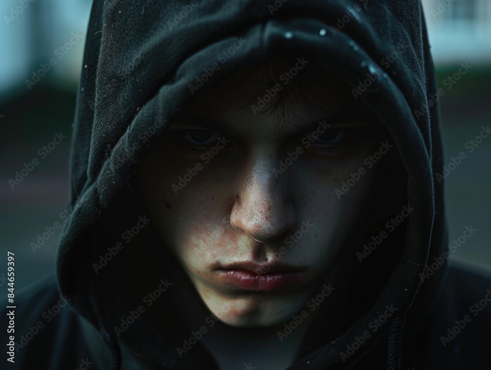 Young Man Looking at Camera