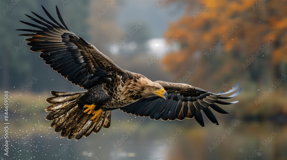 Obraz premium Photo Close up Flying Eagle