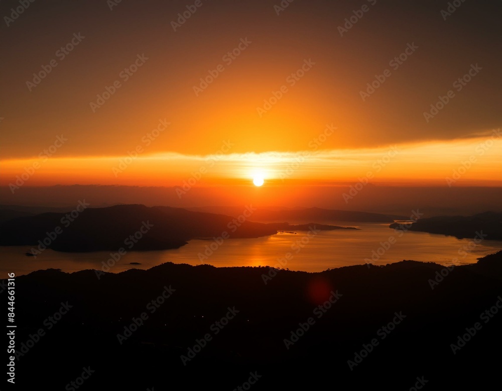 Fototapeta premium sunset in the mountains