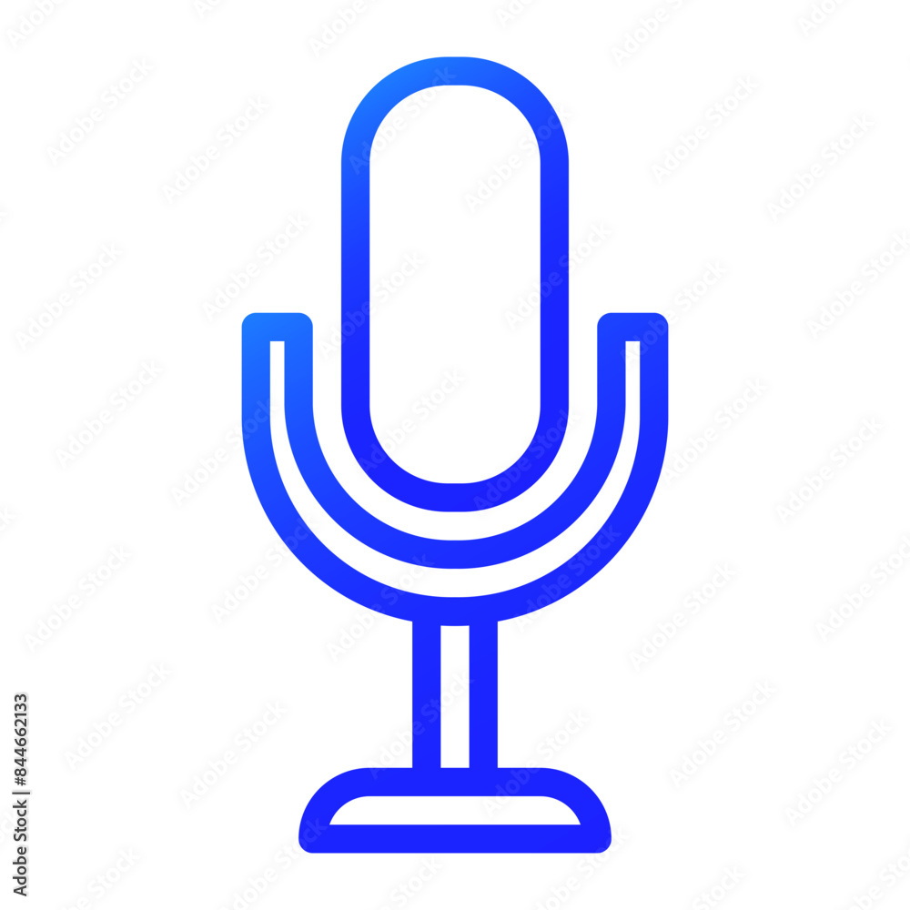 mic illustration gradient icon mic illustration gradient icon